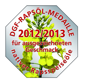 DGF-Rapsöl-Medaille 2012/2013 DGF-Rapsöl-Medaille 2012/2013